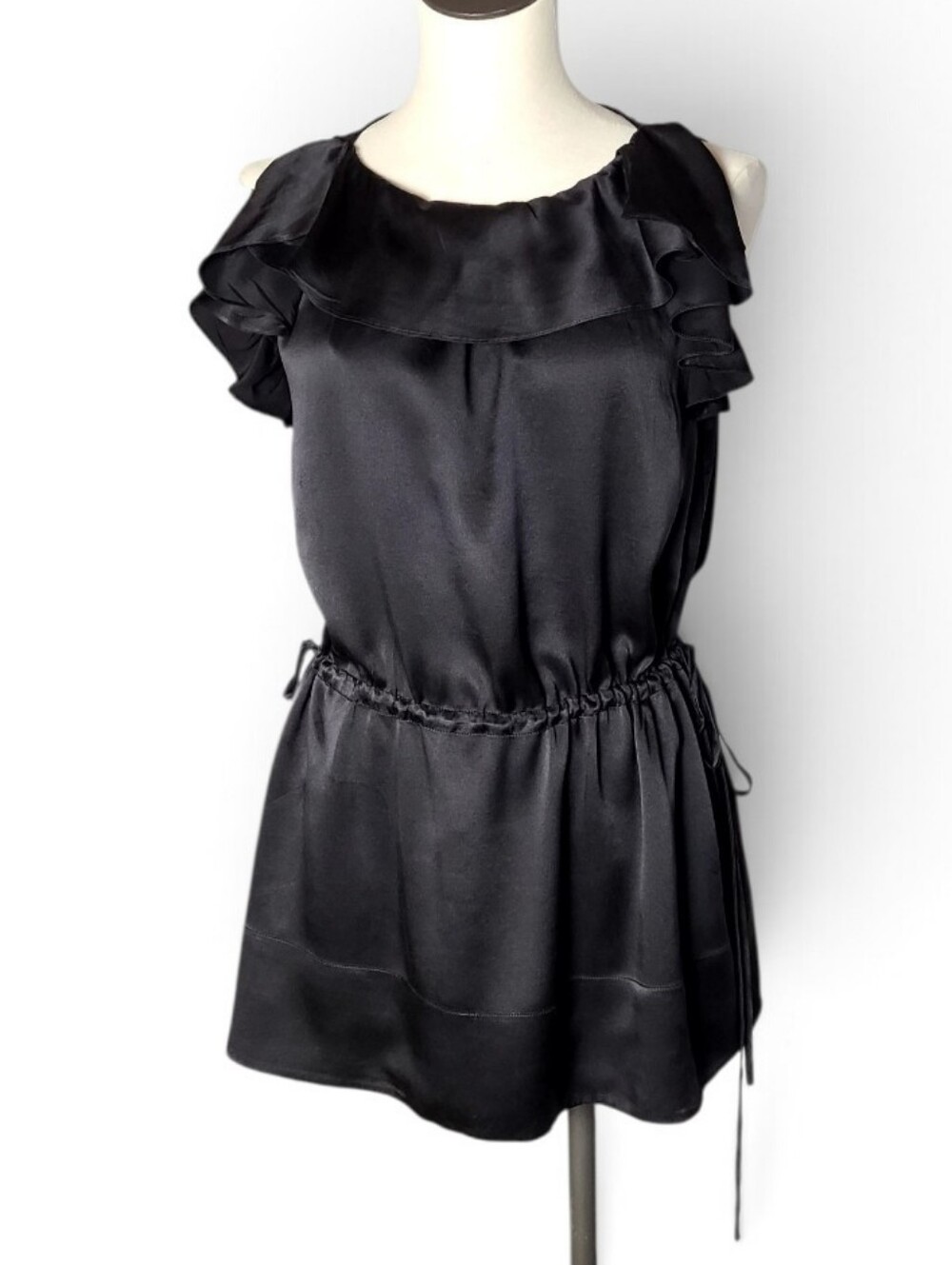 Moschino Vintage Black Silk Mini Dress or Top